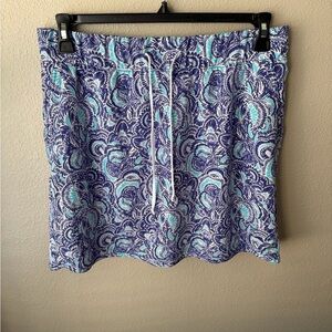 Izod Golf/Tennis/Pickleball Skort Blue/Teal Floral Womens Size Medium EUC